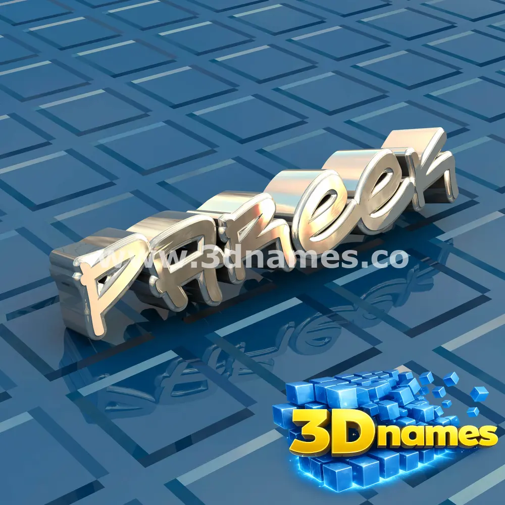 pareek in Blue Bling style - 3D name wallpaper