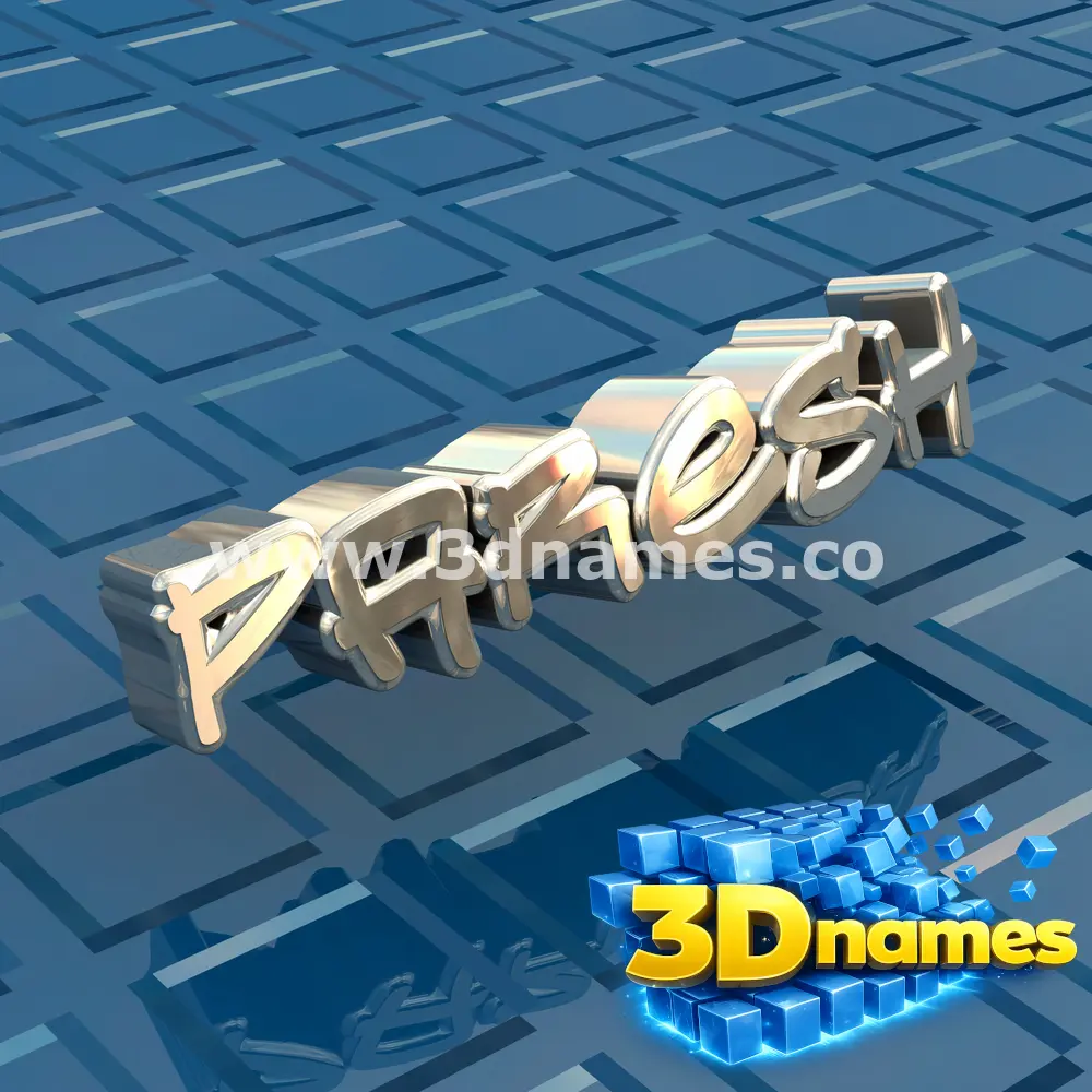 paresh in Blue Bling style - 3D name wallpaper