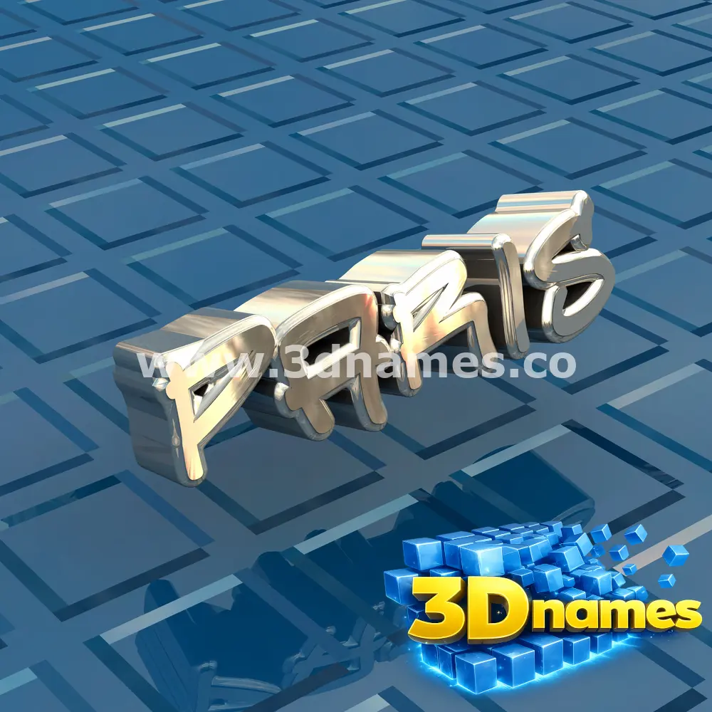 paris in Blue Bling style - 3D name wallpaper