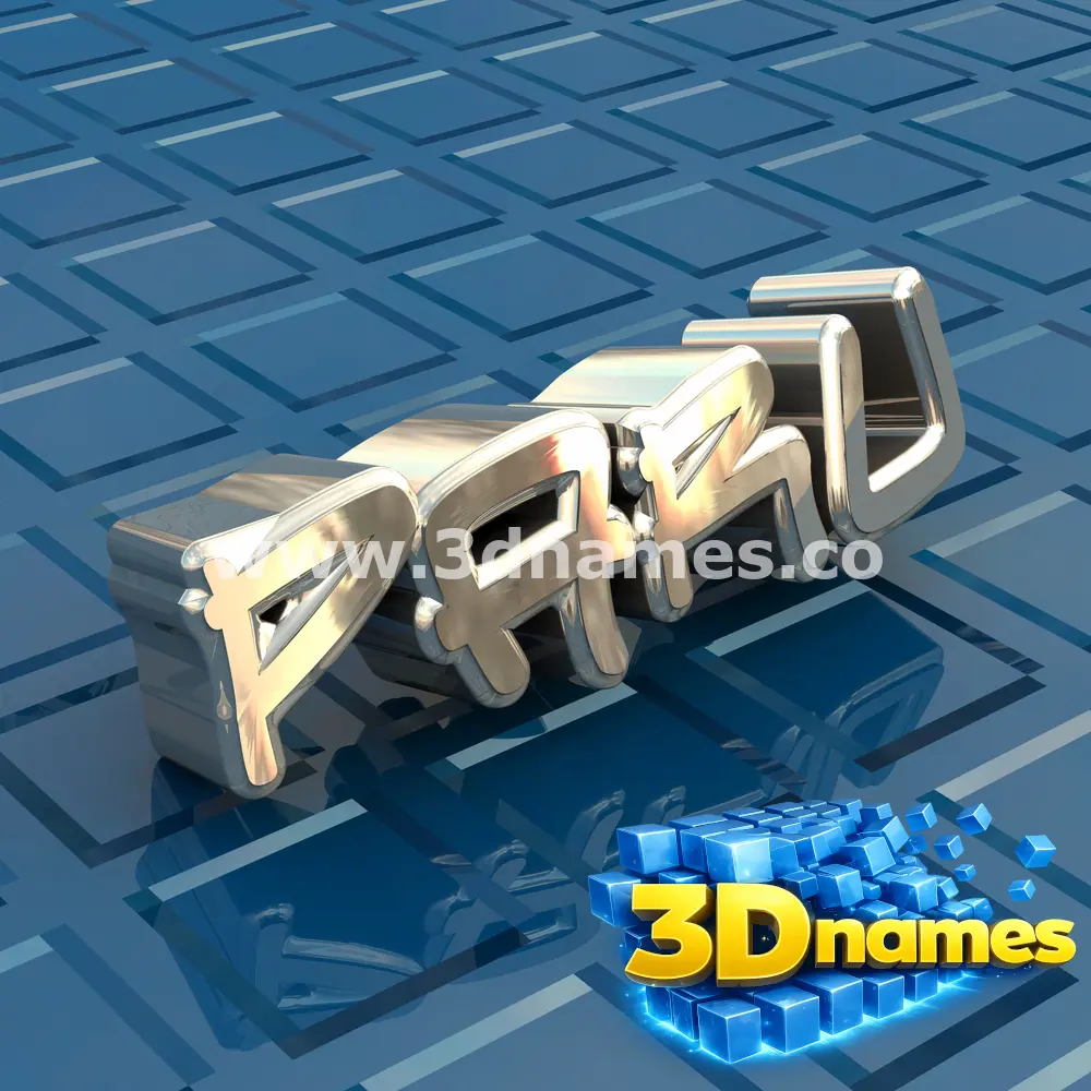 paru in Blue Bling style - 3D name wallpaper