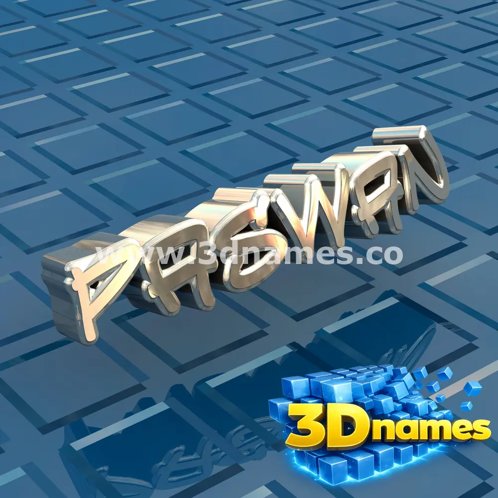 paswan in Blue Bling style - 3D name wallpaper