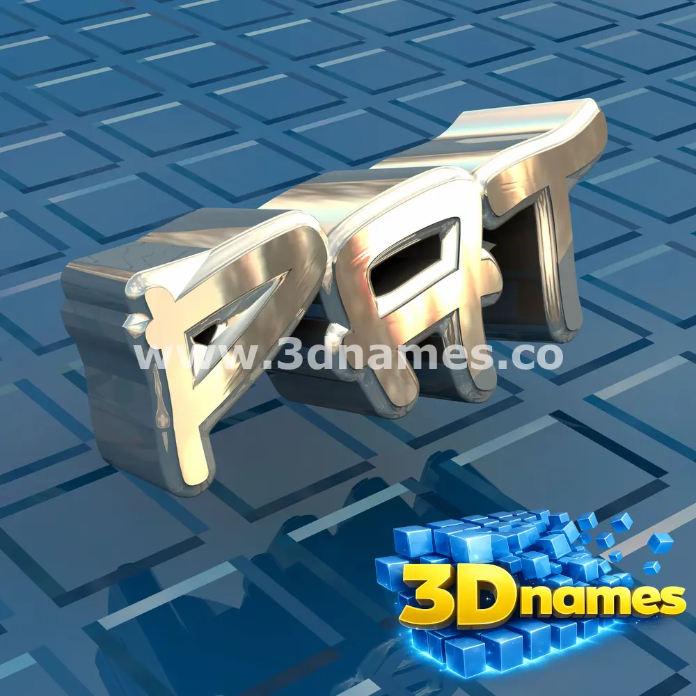 pat in Blue Bling style - 3D name wallpaper