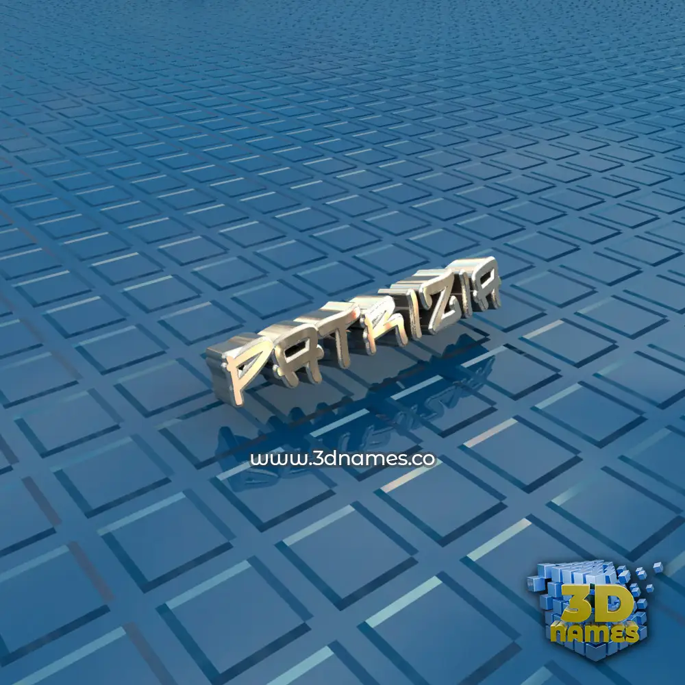 patrizia in Blue Bling style - 3D name wallpaper