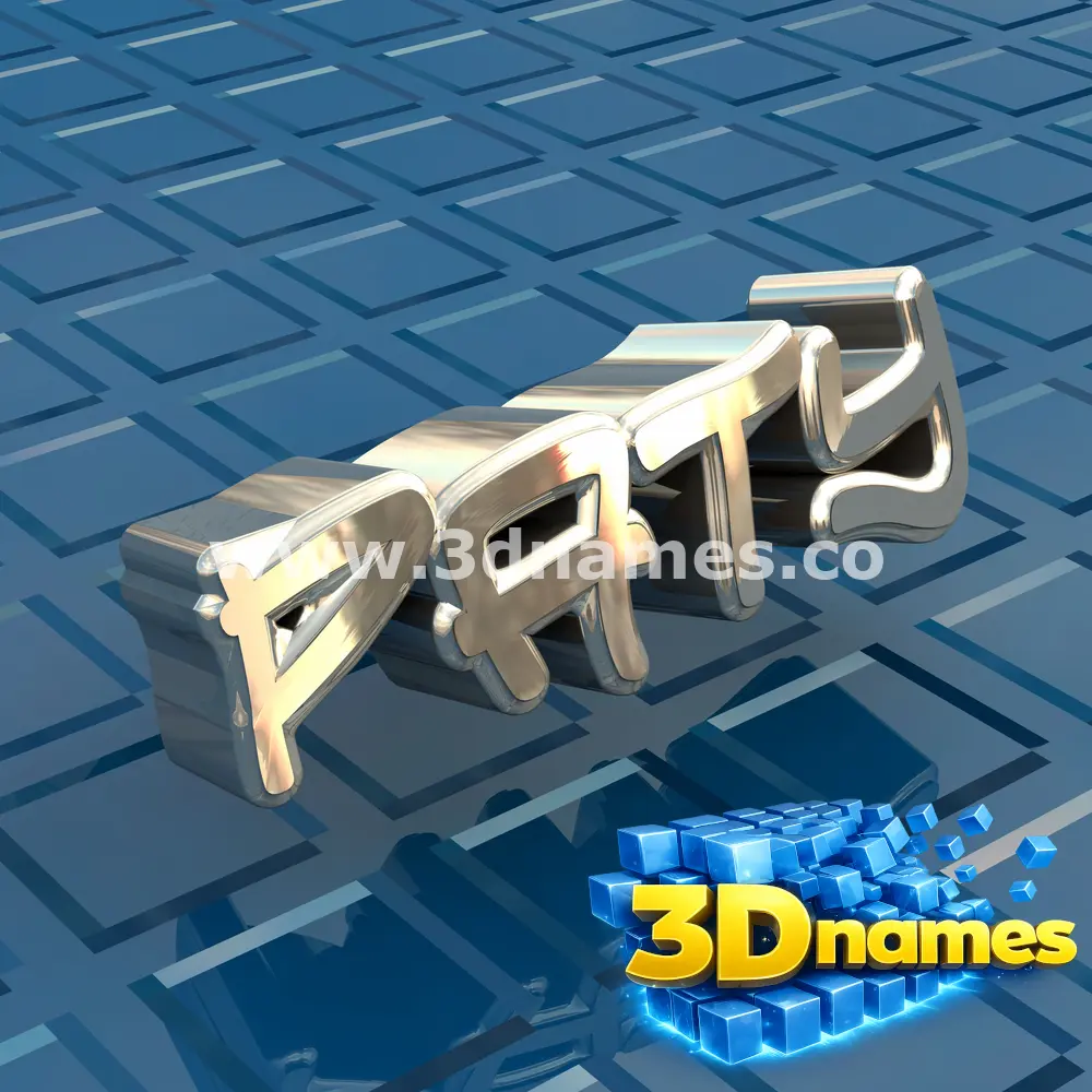 paty in Blue Bling style - 3D name wallpaper