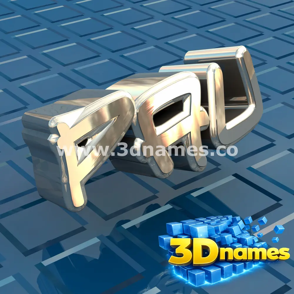 pau in Blue Bling style - 3D name wallpaper