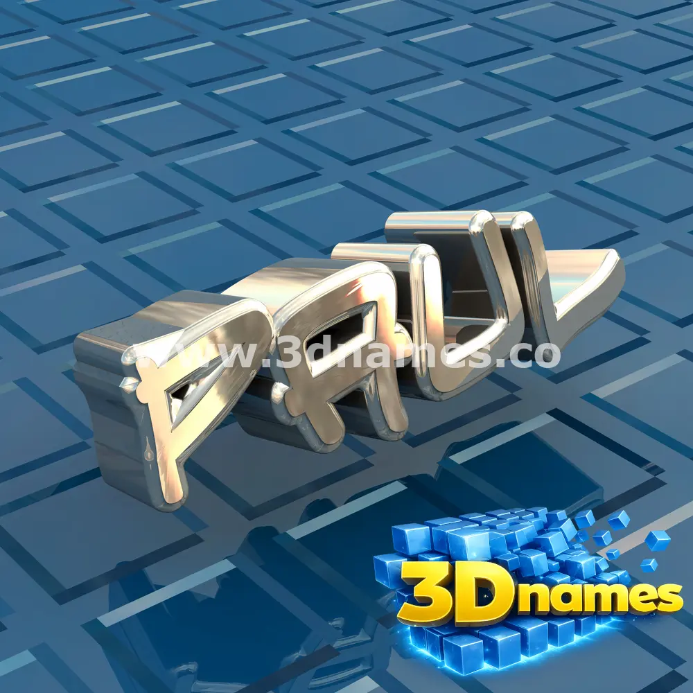 paul in Blue Bling style - 3D name wallpaper