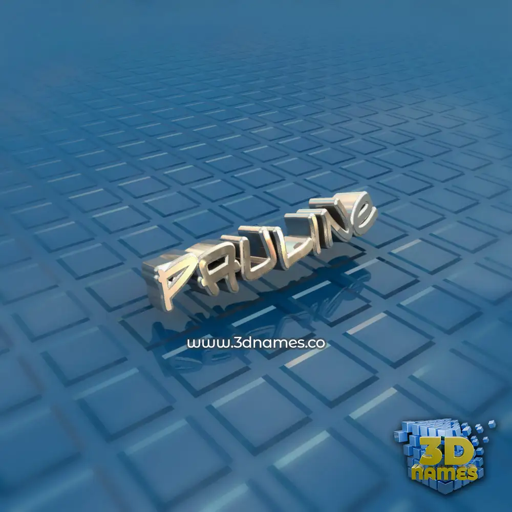 pauline in Blue Bling style - 3D name wallpaper