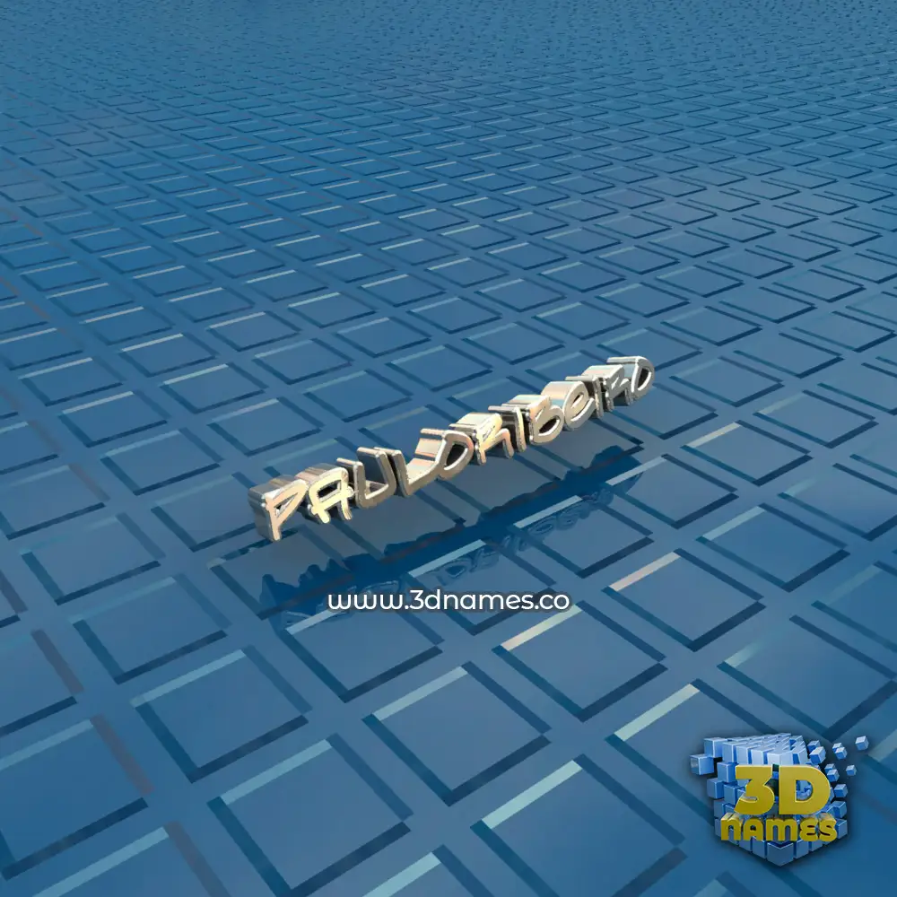 pauloribeiro in Blue Bling style - 3D name wallpaper