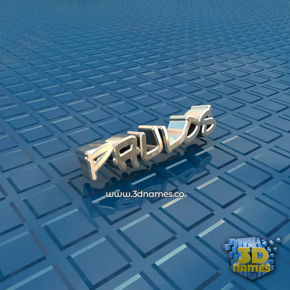 paulos in Blue Bling style - 3D name wallpaper