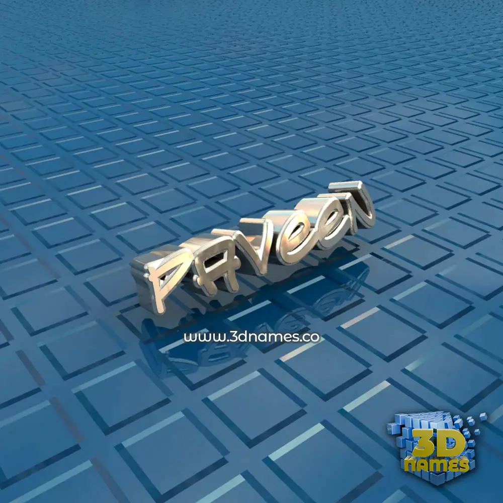 paveen in Blue Bling style - 3D name wallpaper