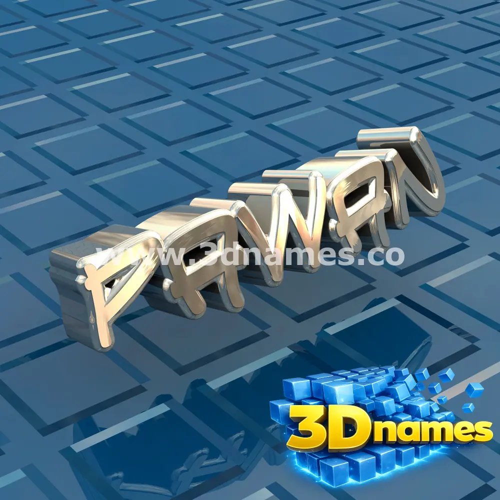 pawan in Blue Bling style - 3D name wallpaper