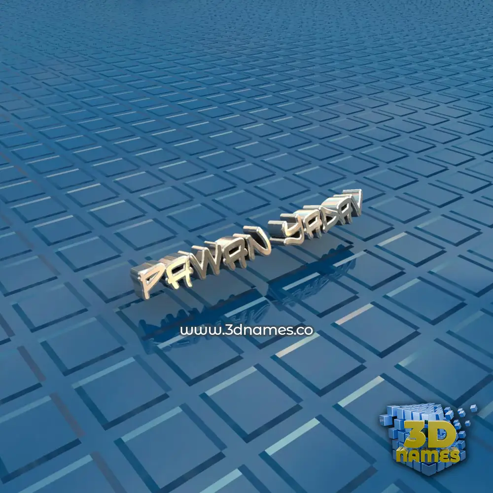 pawan yadav in Blue Bling style - 3D name wallpaper
