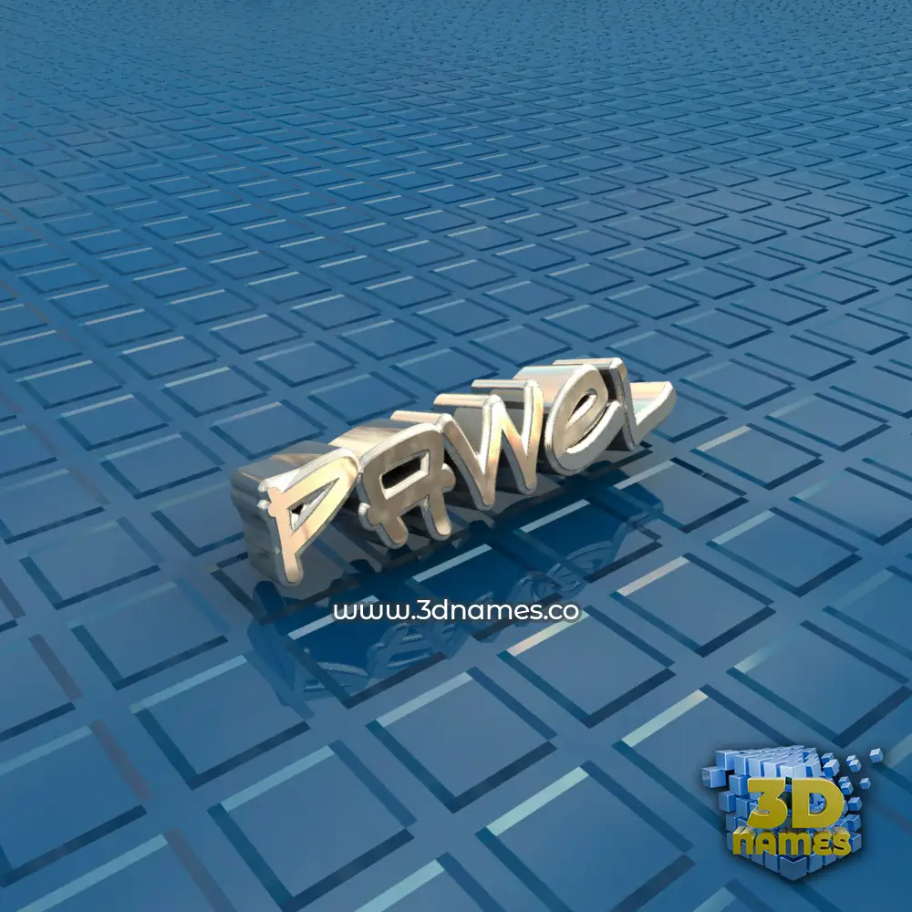 pawel in Blue Bling style - 3D name wallpaper
