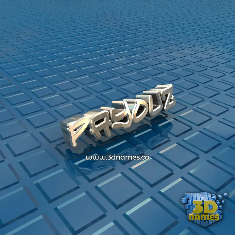 payouz in Blue Bling style - 3D name wallpaper