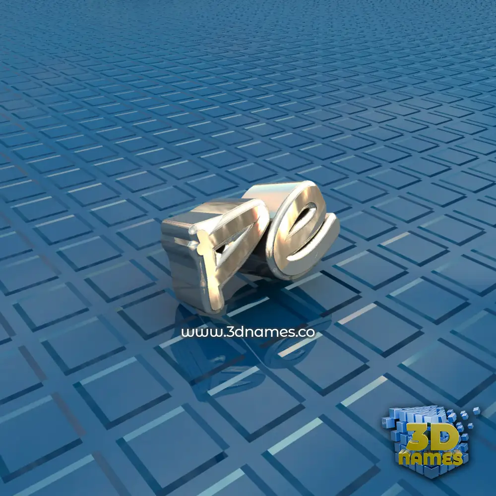 pe in Blue Bling style - 3D name wallpaper