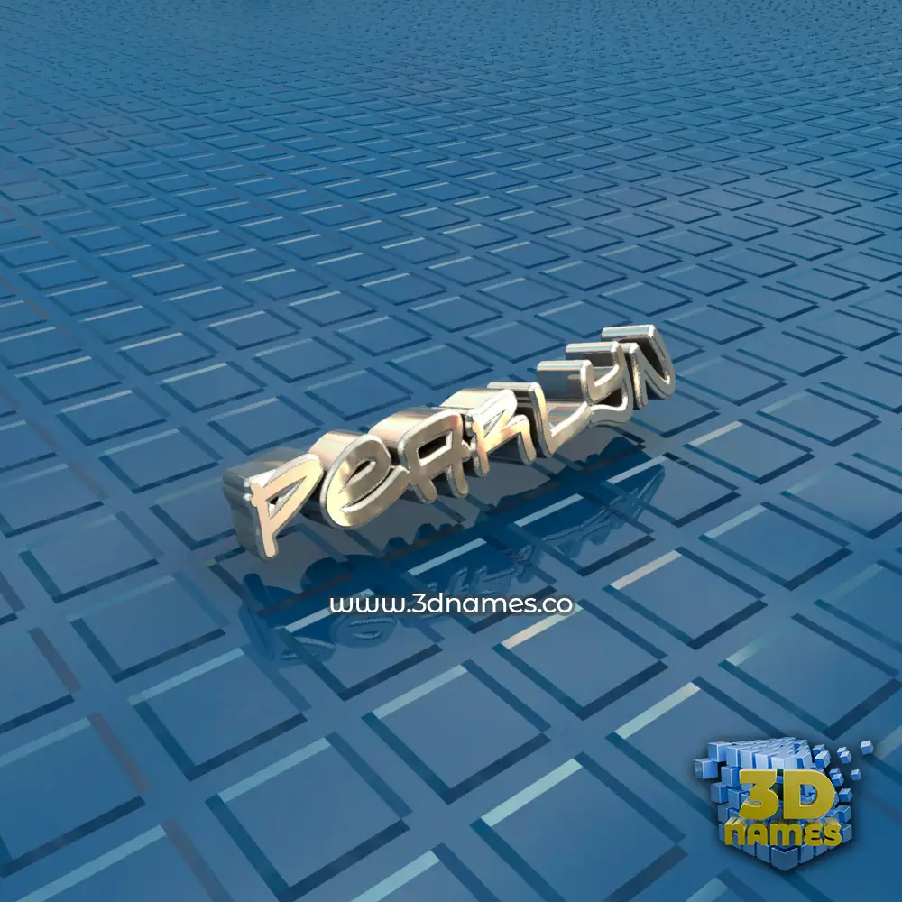pearlyn in Blue Bling style - 3D name wallpaper