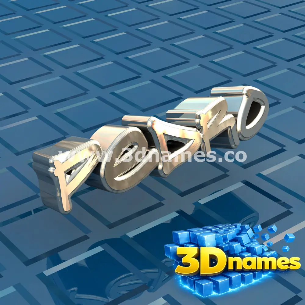 pedro in Blue Bling style - 3D name wallpaper