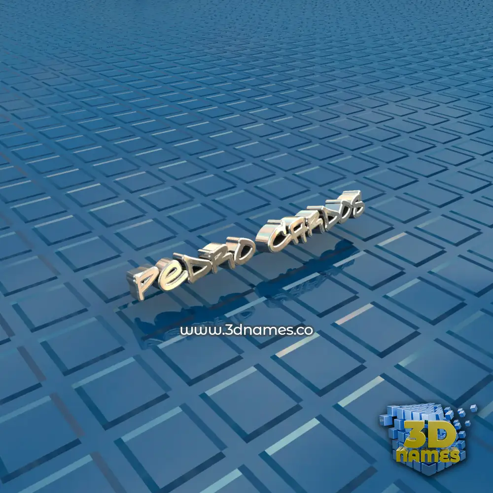 pedro cardos in Blue Bling style - 3D name wallpaper