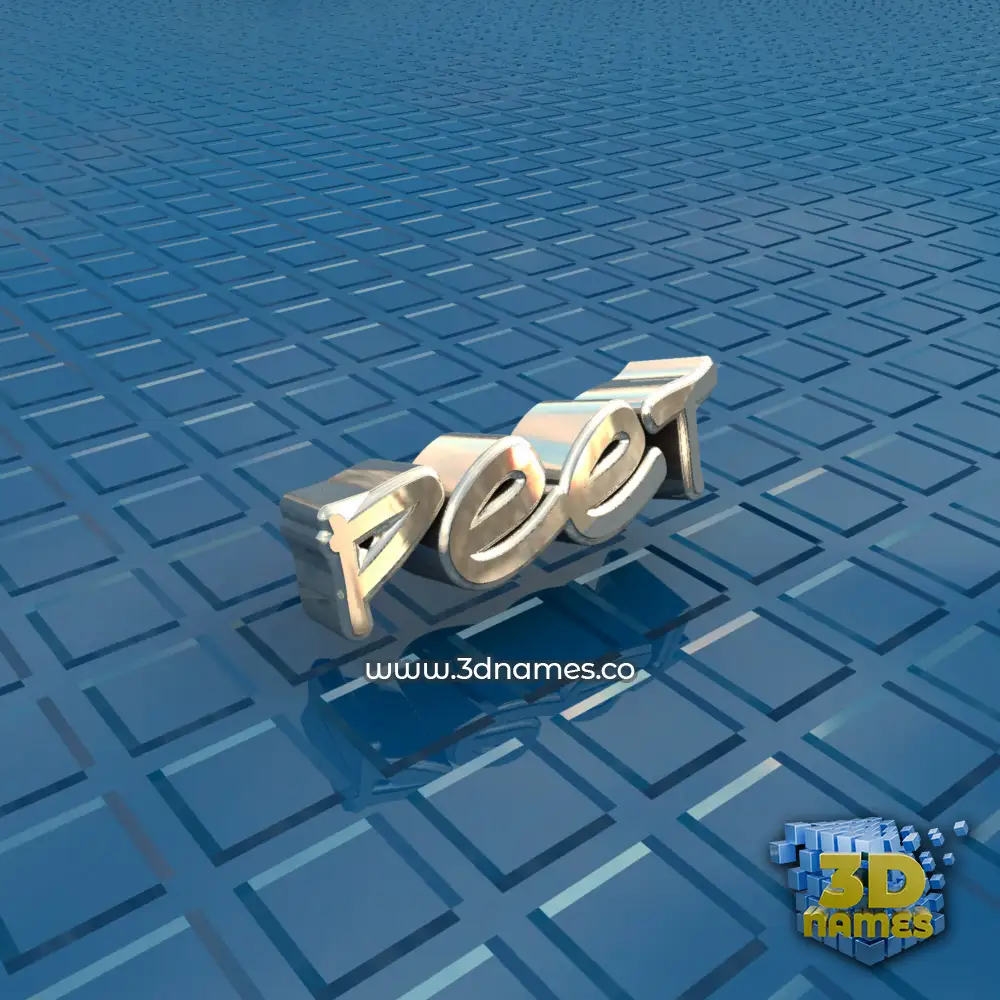 peet in Blue Bling style - 3D name wallpaper