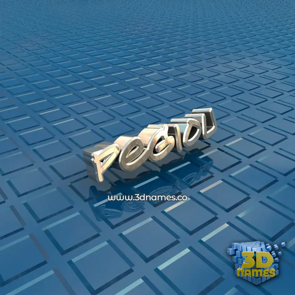 pegiou in Blue Bling style - 3D name wallpaper