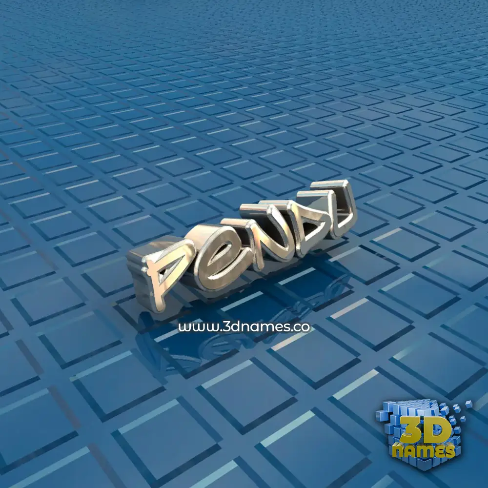 pendu in Blue Bling style - 3D name wallpaper