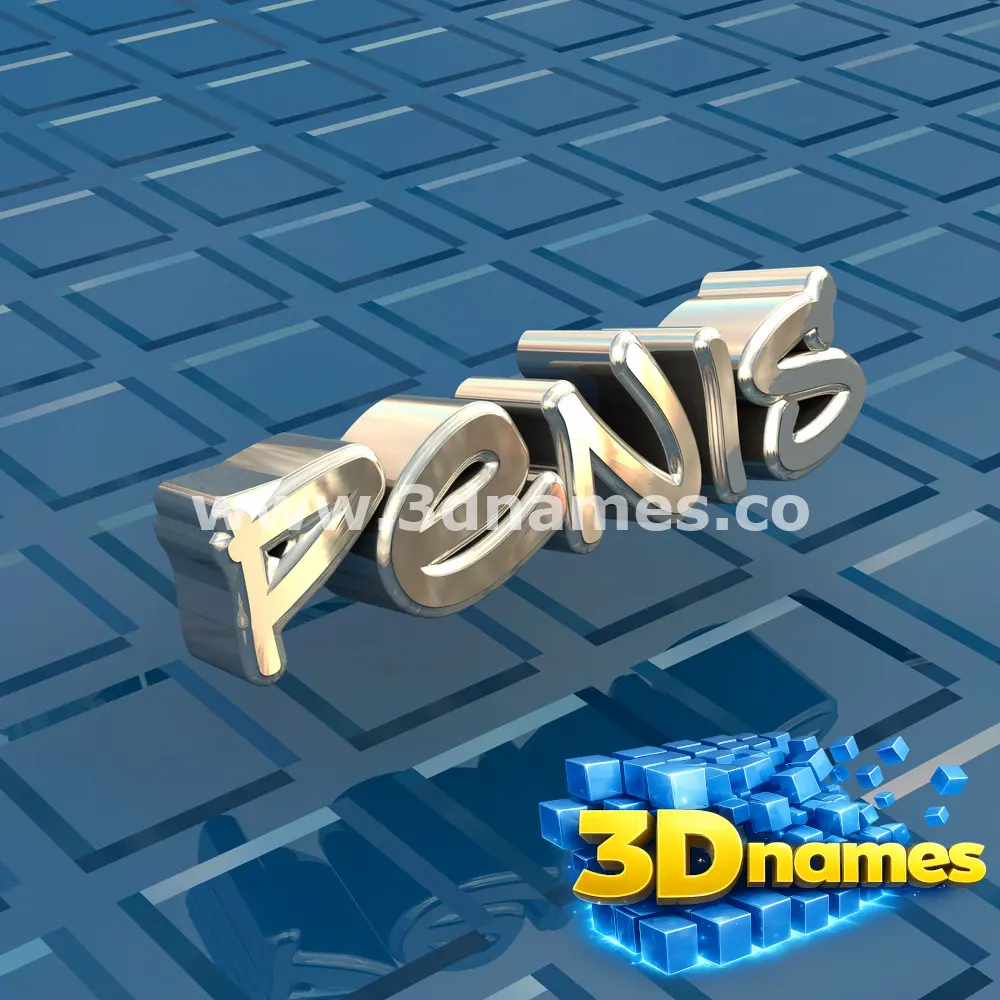 penis in Blue Bling style - 3D name wallpaper
