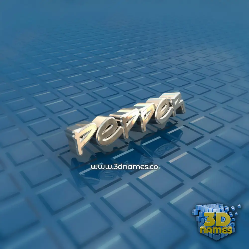 pepper in Blue Bling style - 3D name wallpaper