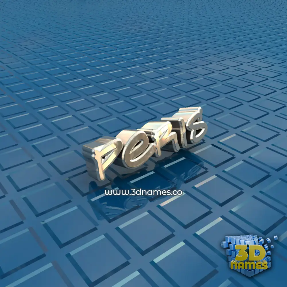 peris in Blue Bling style - 3D name wallpaper