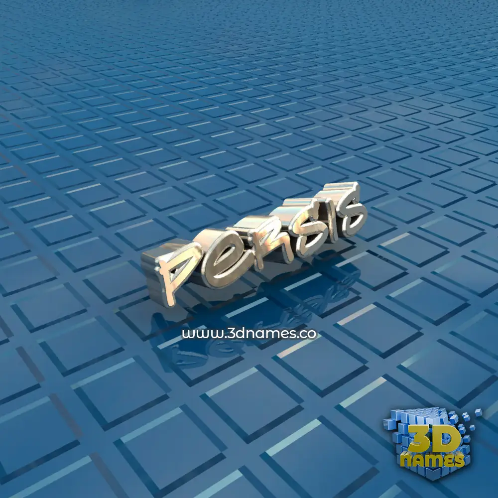 persis in Blue Bling style - 3D name wallpaper