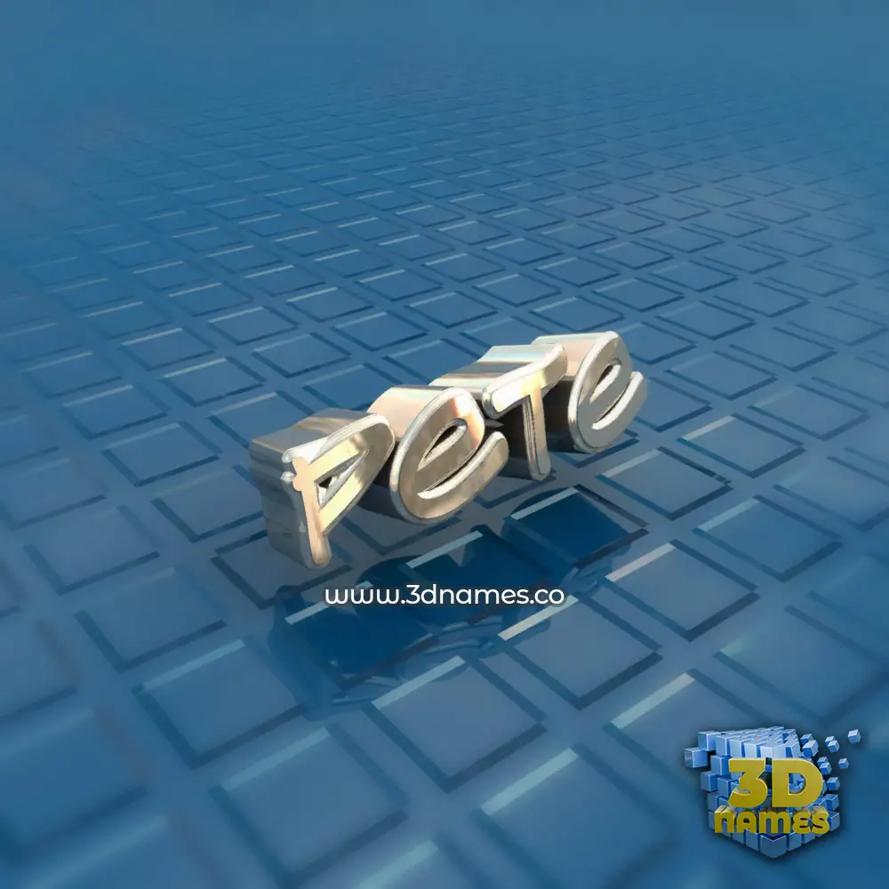 pete in Blue Bling style - 3D name wallpaper