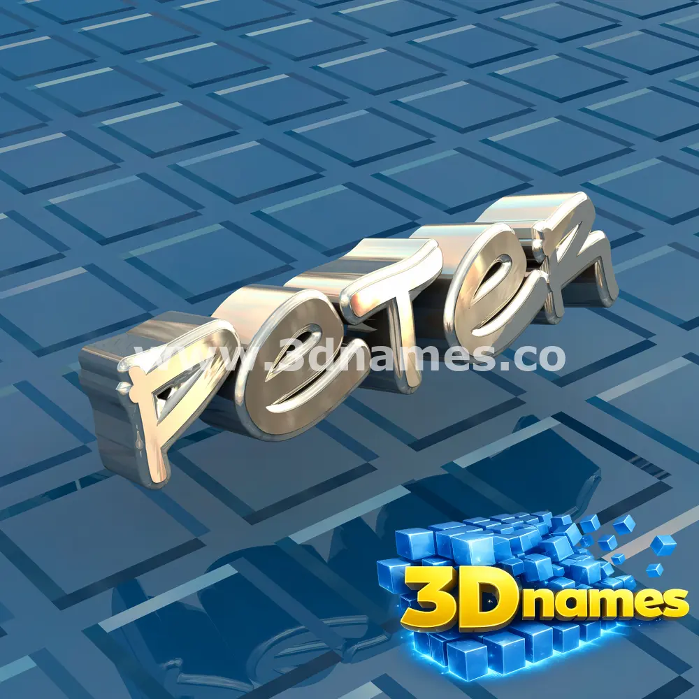 peter in Blue Bling style - 3D name wallpaper