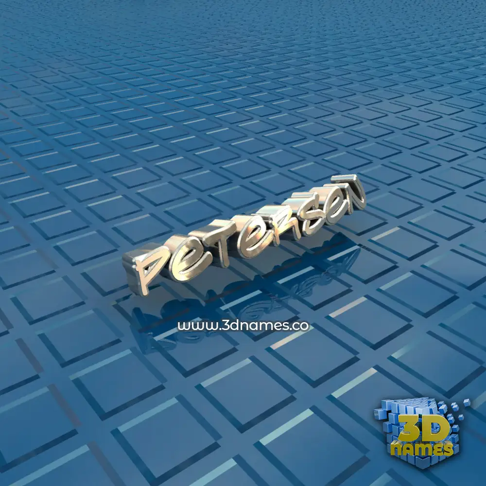 petersen in Blue Bling style - 3D name wallpaper