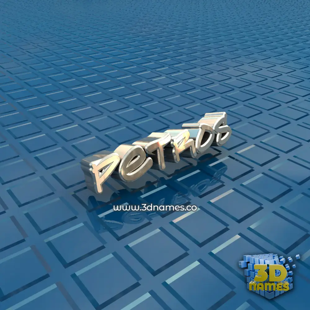 petros in Blue Bling style - 3D name wallpaper