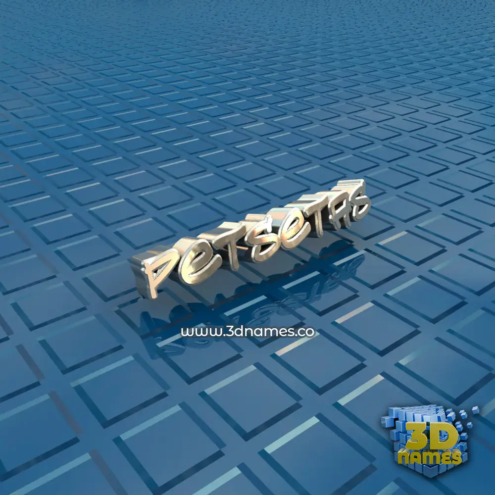 petsetas in Blue Bling style - 3D name wallpaper