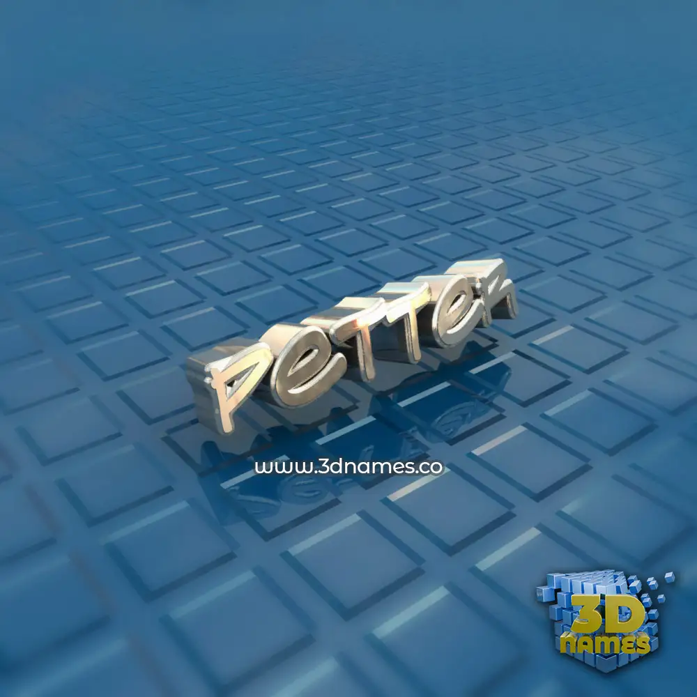 petter in Blue Bling style - 3D name wallpaper