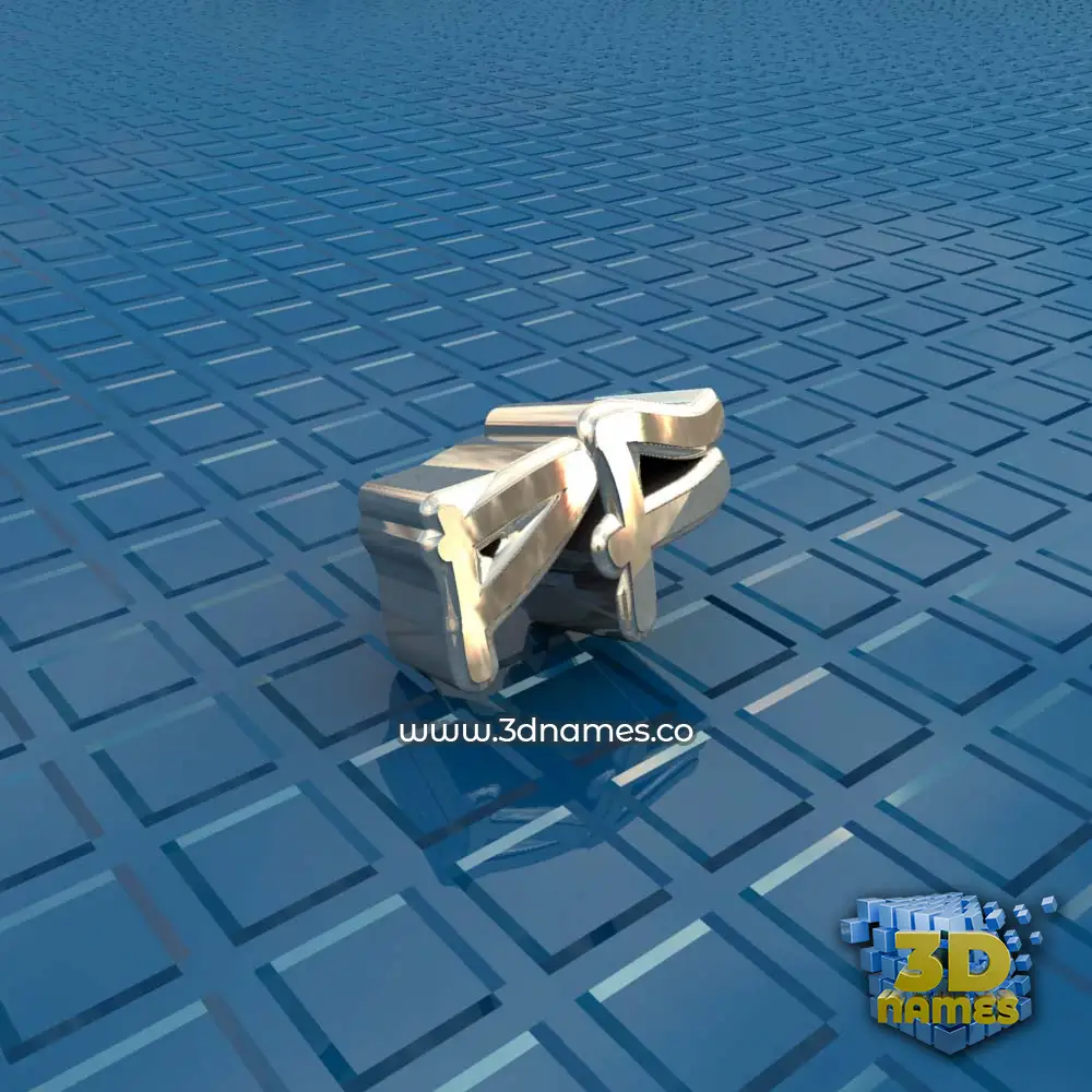 pf in Blue Bling style - 3D name wallpaper