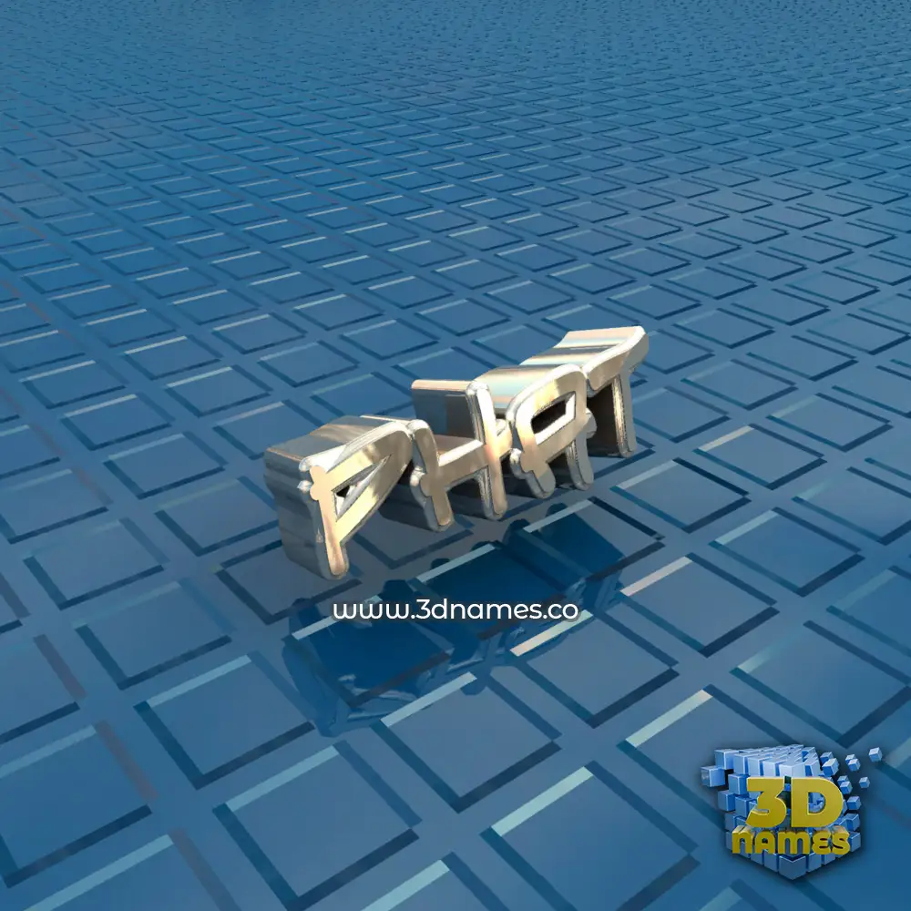 phat in Blue Bling style - 3D name wallpaper