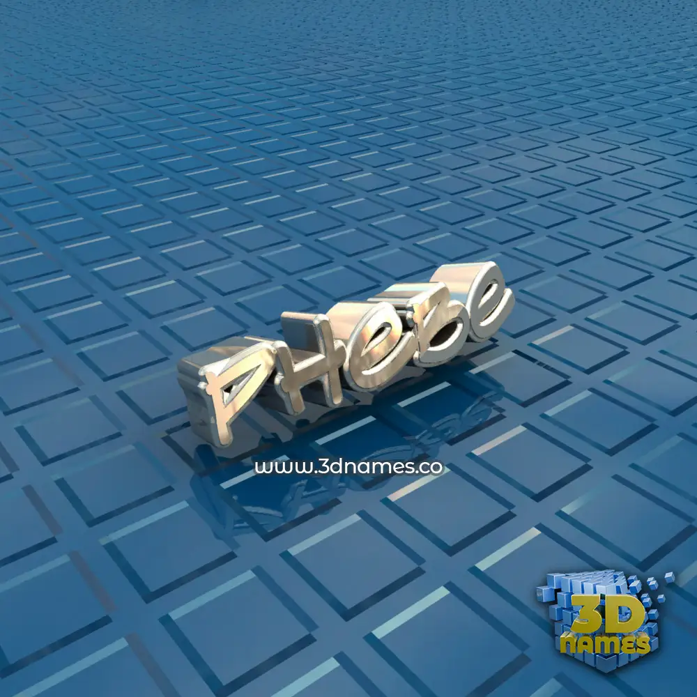 phebe in Blue Bling style - 3D name wallpaper