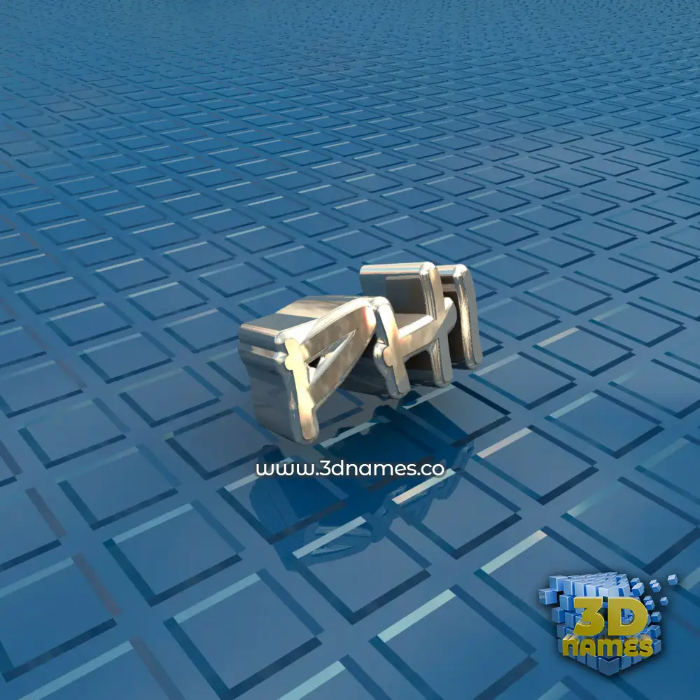 phi in Blue Bling style - 3D name wallpaper