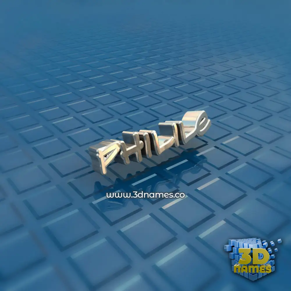 philile in Blue Bling style - 3D name wallpaper