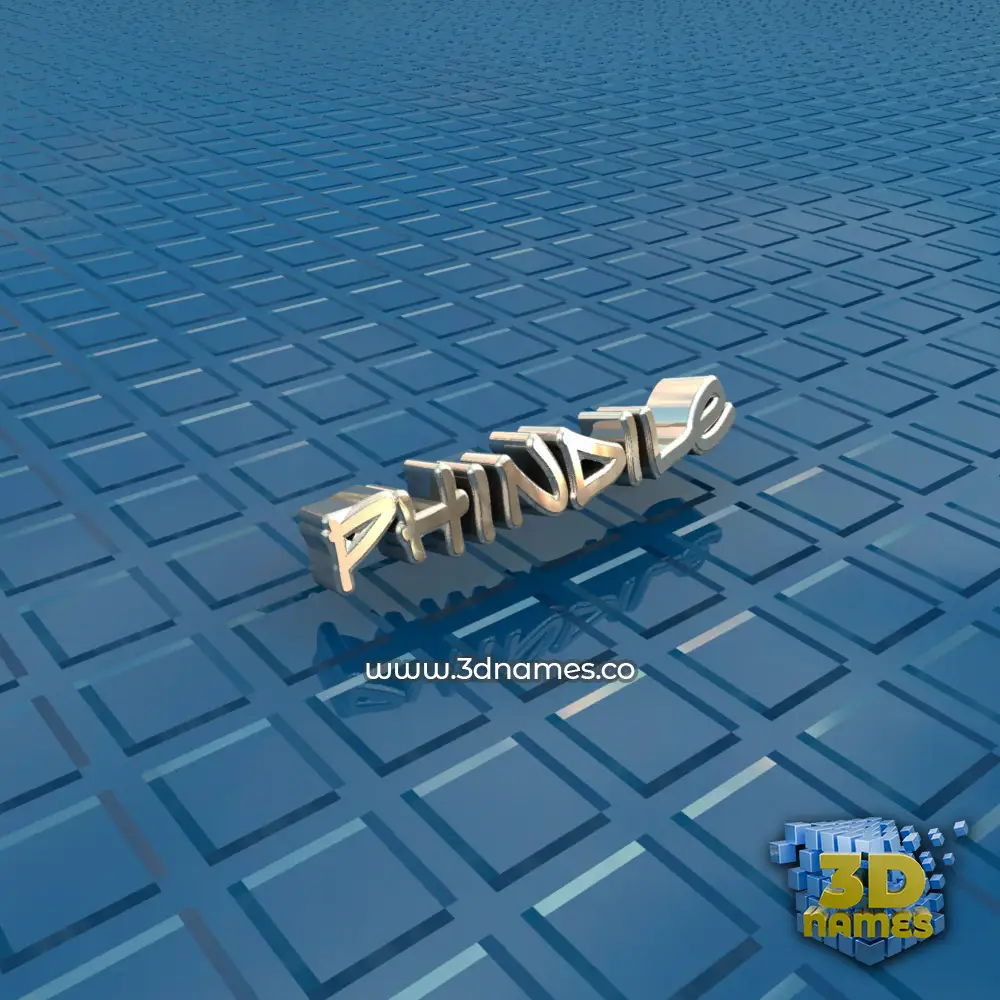 phindile in Blue Bling style - 3D name wallpaper