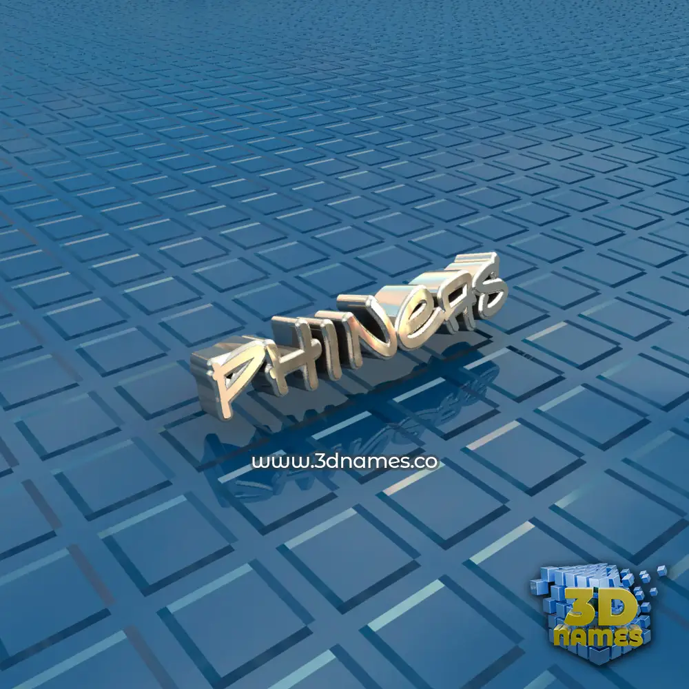 phineas in Blue Bling style - 3D name wallpaper