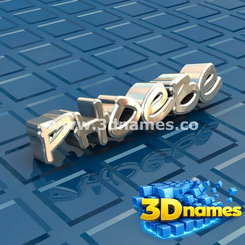 phoebe in Blue Bling style - 3D name wallpaper