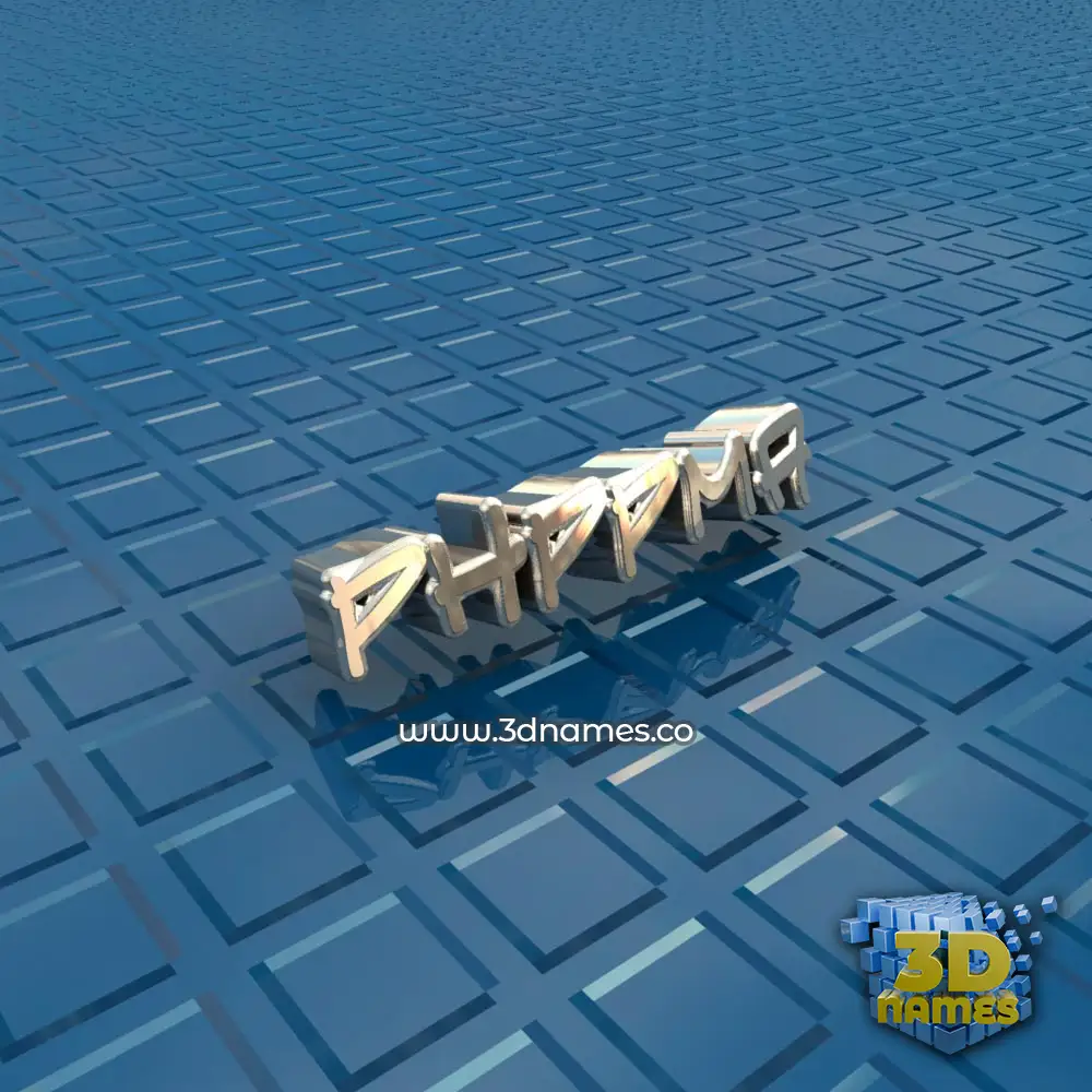 phppma in Blue Bling style - 3D name wallpaper