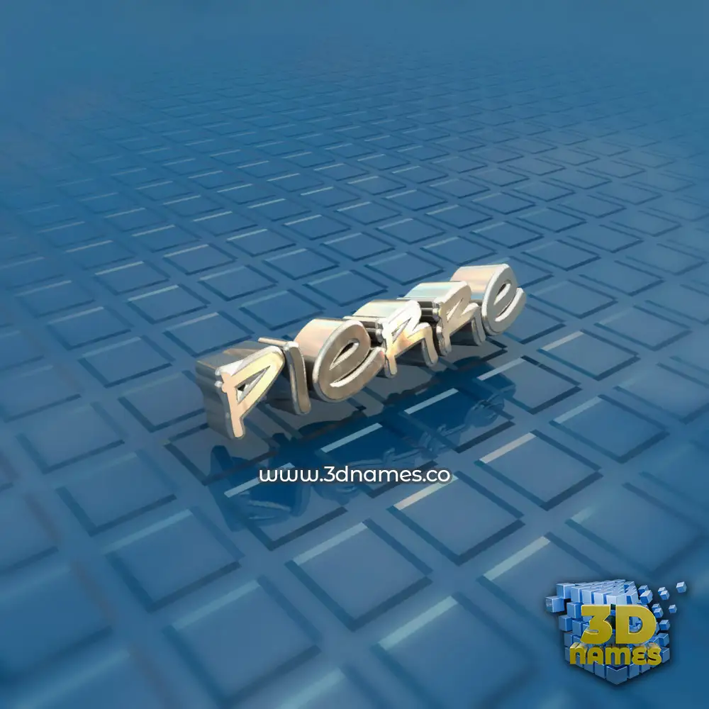 pierre in Blue Bling style - 3D name wallpaper