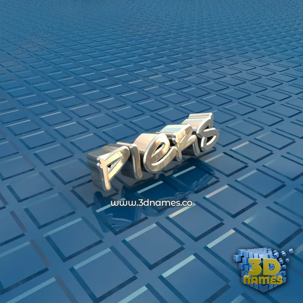 piers in Blue Bling style - 3D name wallpaper