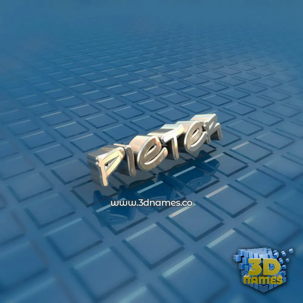 pieter in Blue Bling style - 3D name wallpaper
