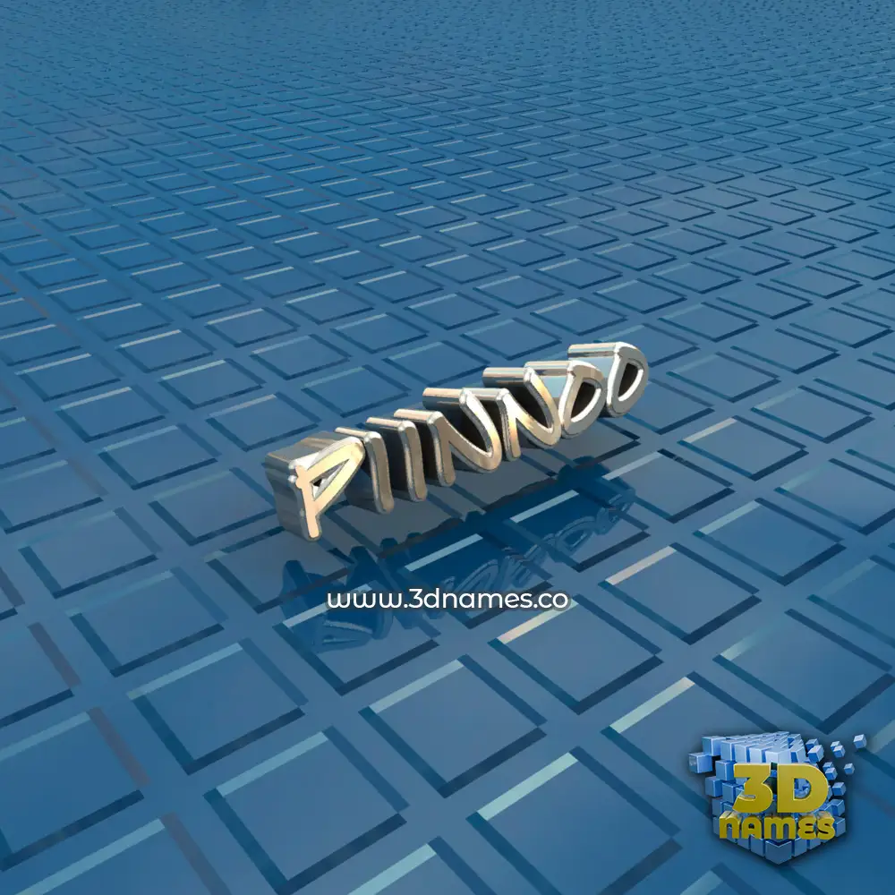 piinnoo in Blue Bling style - 3D name wallpaper