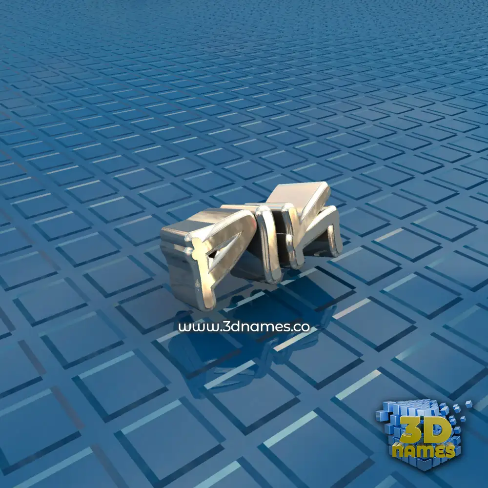 pik in Blue Bling style - 3D name wallpaper