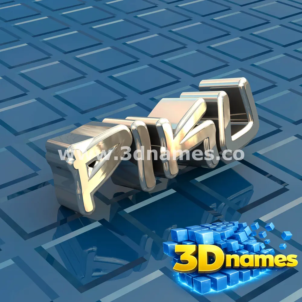 piku in Blue Bling style - 3D name wallpaper